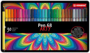 Estuche con 10 Rotuladores Premium con Punta Pincel Pen 68 brush STABILO  Multicolor · STABILO · El Corte Inglés