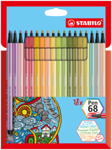 Stabilo 6830-6 Pen68 - confezione da 30 pennarelli, colori assortiti - OFBA  srl