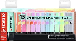STABILO - 70/4-1 - Evidenziatori boss original pastel 2-5 mm assortiti  pastello astuccio da 4 - 70/4-2 - 4006381492867